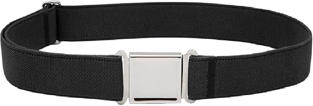 LEACOOLKEY Kids Adjustable Magnetic Belt Boys Girls Elastic Belt with Easy Magnetic Buckle for Back to School Girls Accessories