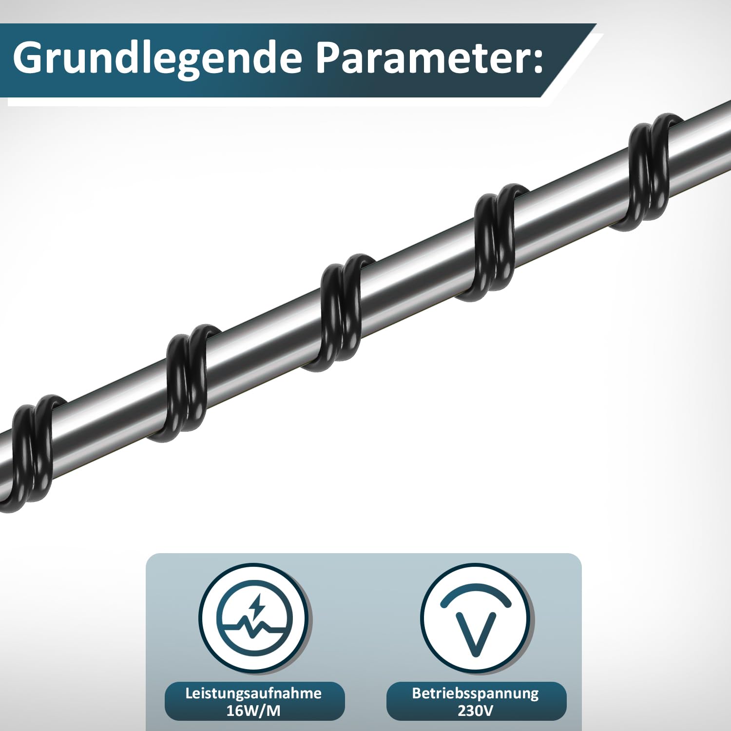 Daromigo 2 m kabel grzejny z termostatem, 32 W, 230 V, IP68, kabel chroniący przed zamarzaniem, ogrzewanie rurowe z automatycznym wyłącznikiem 16 W/M, taśma grzewcza do rur wodnych w domu, basenie,