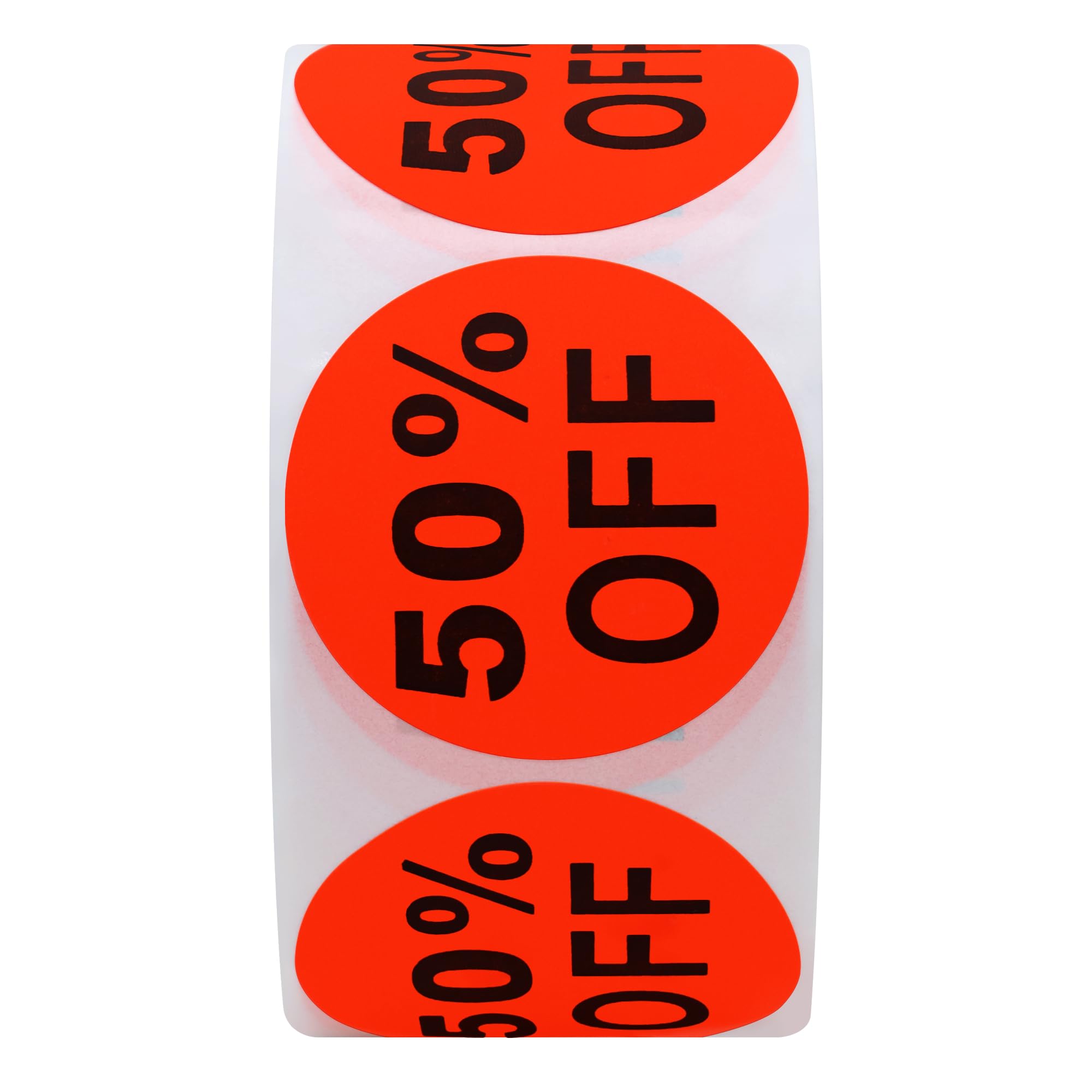 Hycodest 500 pcs Pruduct Stickers Red Round Product Labels for Retail Stores Supermarkets (50%, 1.5 inch) - Image 4