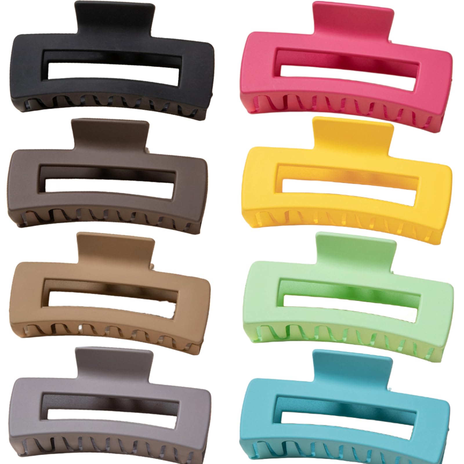Hair Claw Clips for Thick Hair 8Pcs Large Claw Clip for Women Use Hair Clips Strong Hold Nonslip Hair Clamps for Girl Hair Decoration