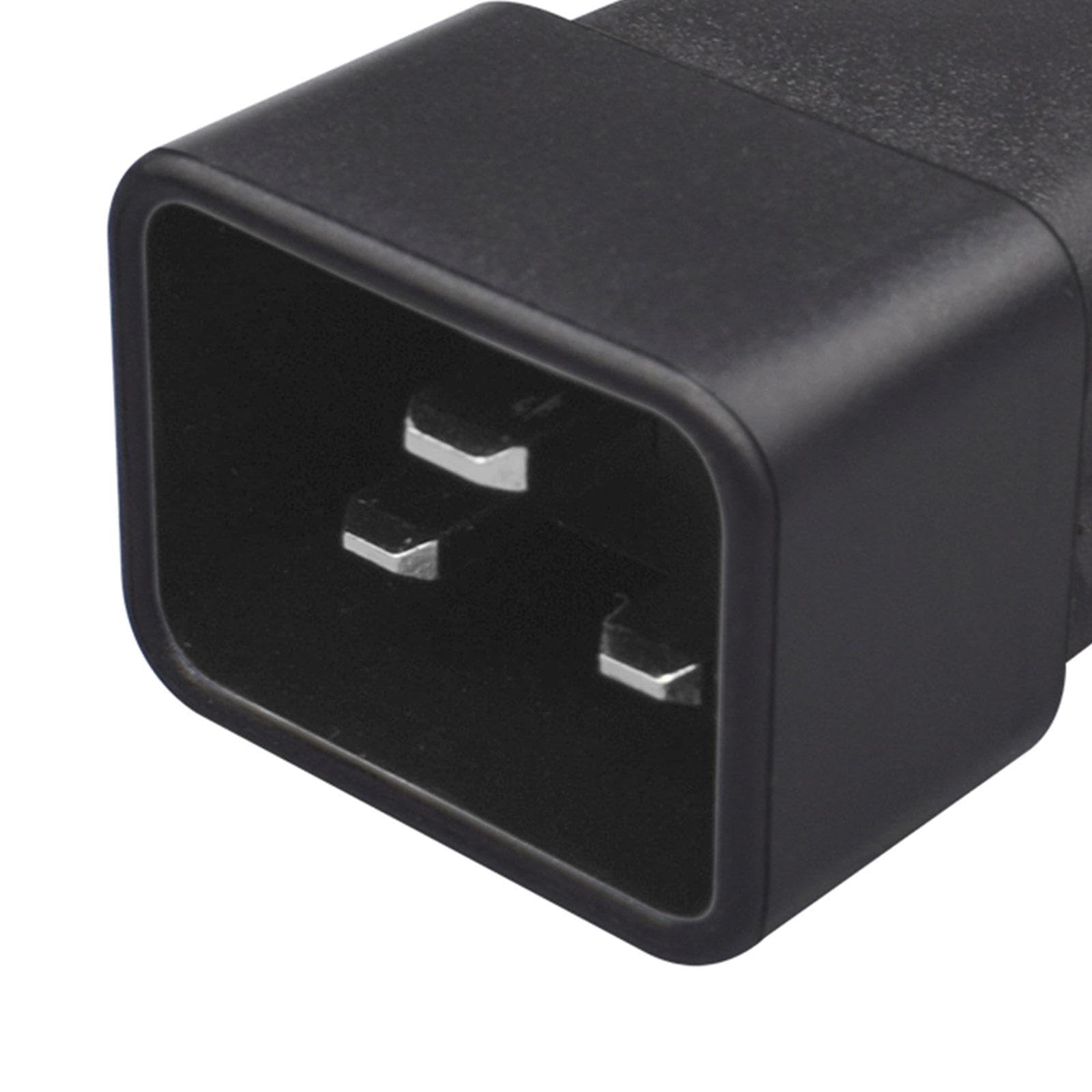 Adaptador de Corriente C20 Convertidor de Alimentación PVC Resistente al Desgaste para PDU Servidor Enrutador, 4 piezas