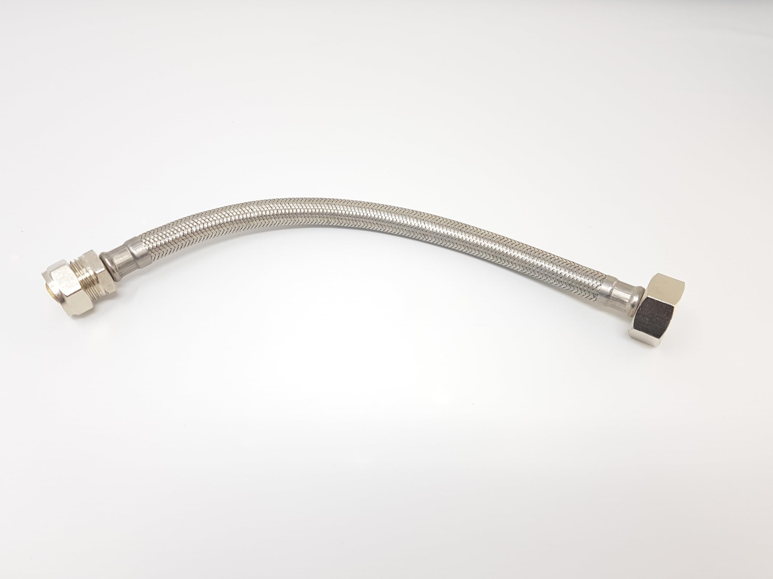 15mm Compression to 3/4" BSP, Flexible Hose Pipe Tap Tails Suitable for Monabloc or Kitchen Taps, Leakproof, Long Lasting (500mm)