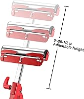 Vista 4 de WORKPRO Folding Roller Stand Height Adjustable, Heavy Duty 250 LB Load Capacity, Outfeed Woodworking