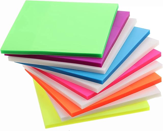 300 PCS Transparent Sticky Notes - Colorful Waterproof Post It Notes, 75mm*75mm Color for Students, Reading, Learning, School and Office Annotating, 50 Notes Per Pad