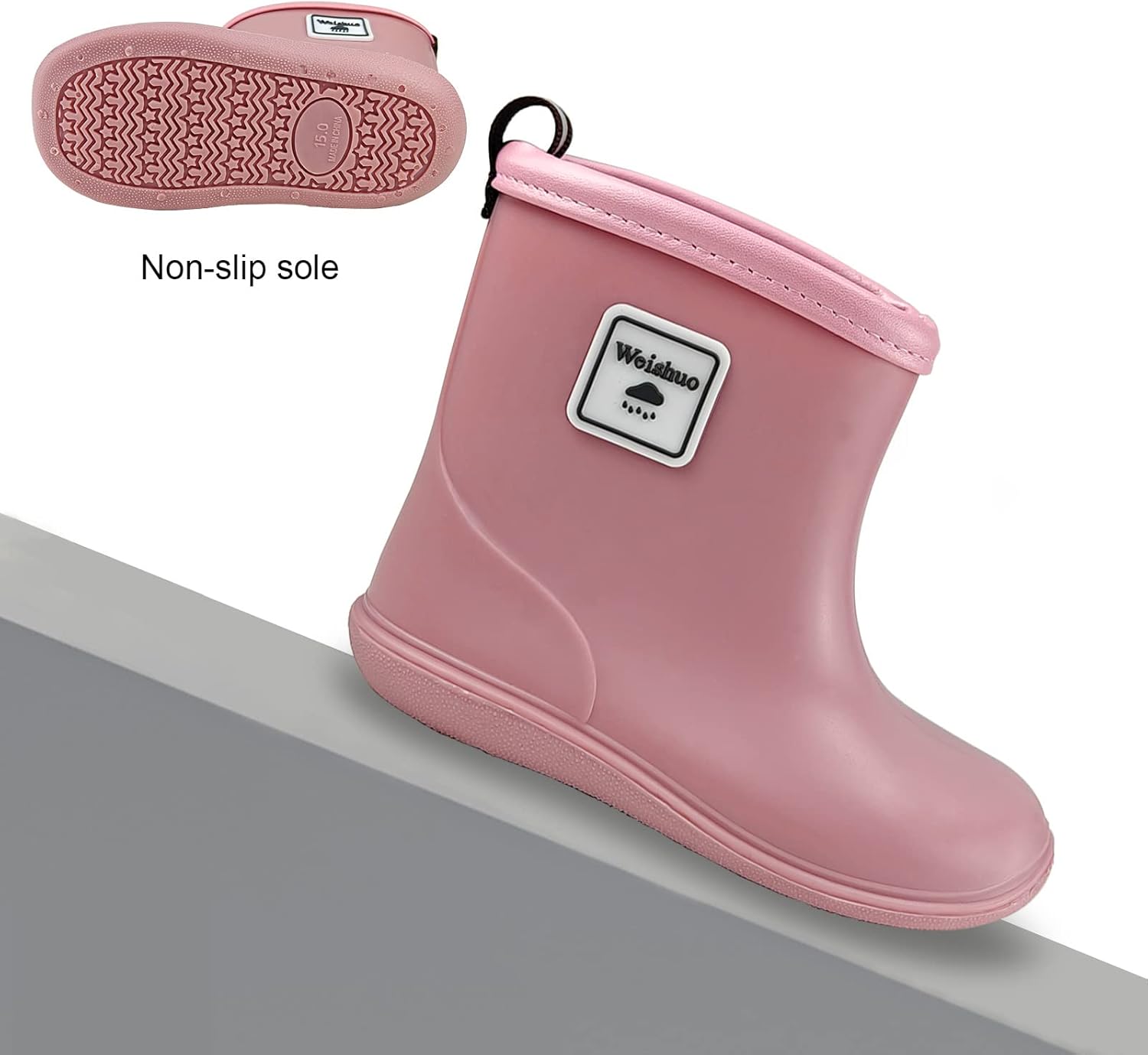 Toddler Rain Boots for Boys Girls,Toddler Rubber Boots Waterproof Lightweight Baby Wellies Unisex Infant Rainboots