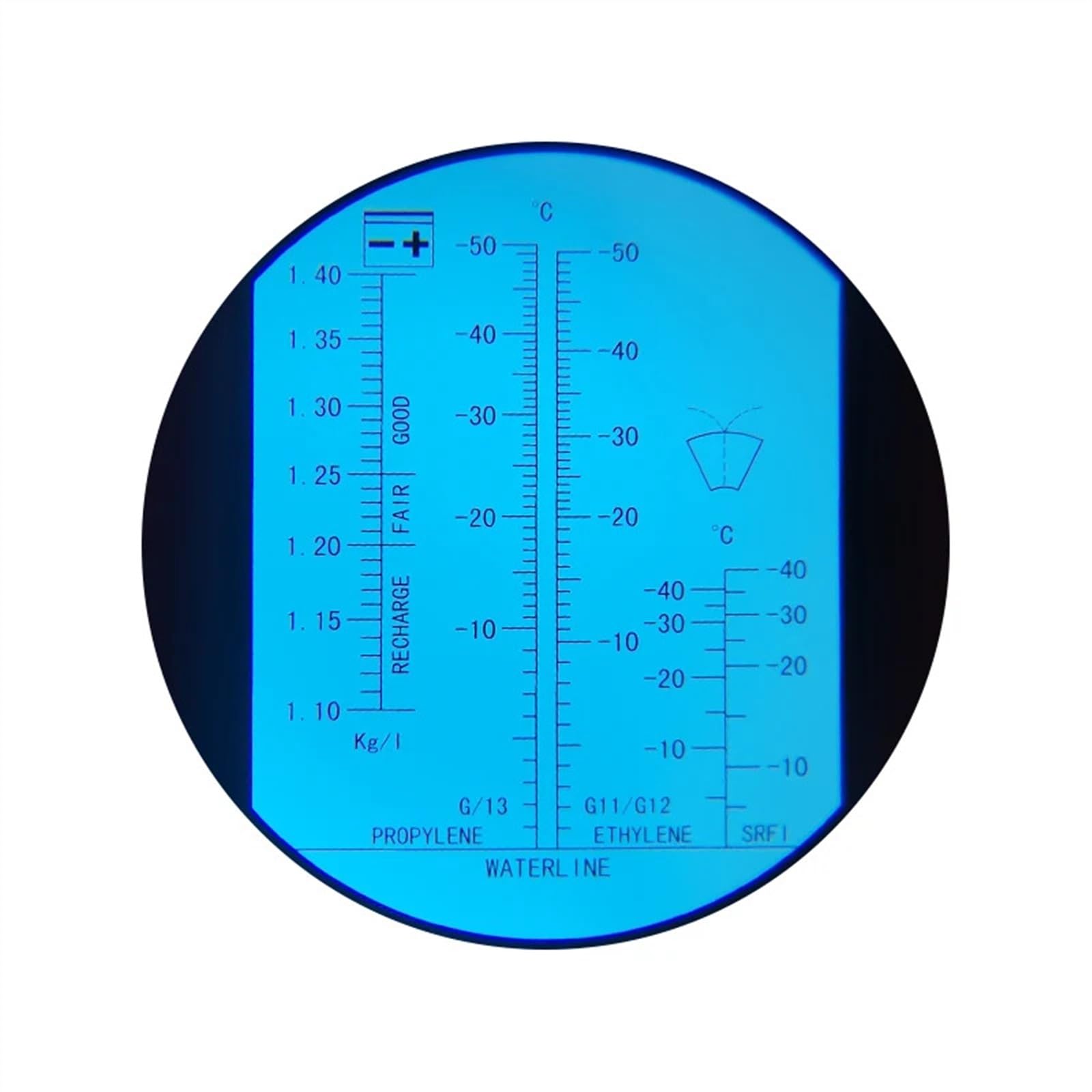 -50 ℃ ~ 0 ℃ Rifrattometro per glicole propilenico auto antigelo liquido di pulizia tester punto di congelamento di etilenglicole idrom rilevamento