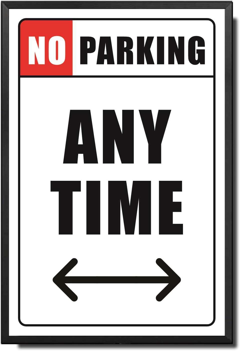 Lygond Metal Sign Tin Sign Warning Sign Do Not Block Driveway Home Decor for Garden 12×16 Inches
