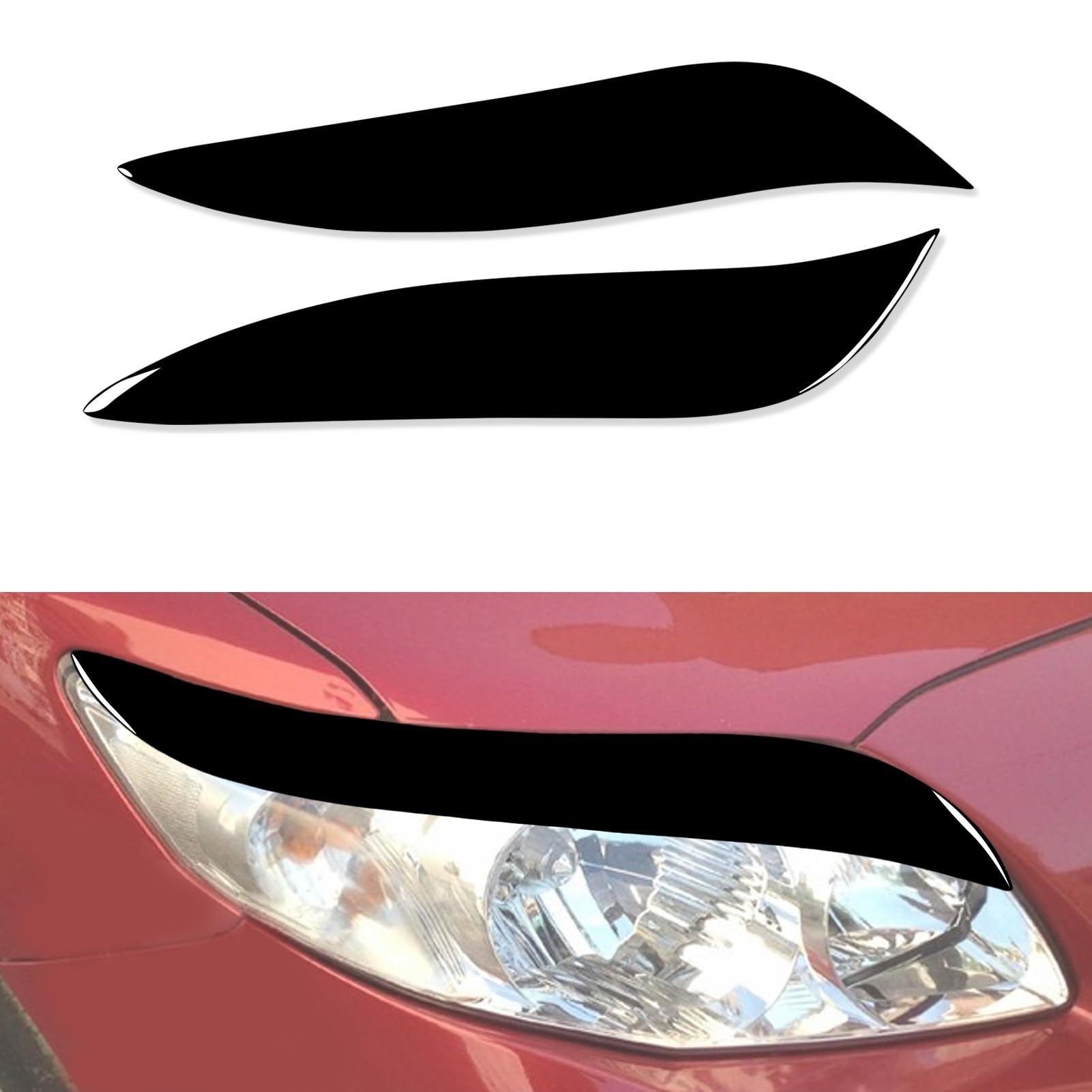 per Corolla 2008 2009 2010 2011 Fari Anteriori per Auto Sopracciglia Palpebre Copertura Rivestimento Kit carrozzeria Tuning Faro Sopracciglia Palpebre