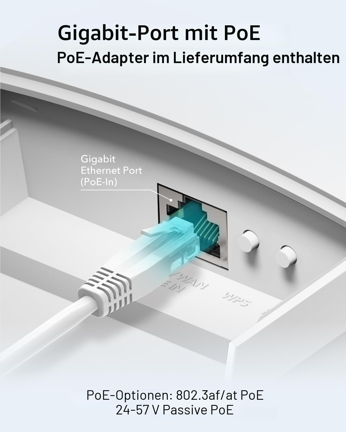 Cudy Outdoor AC1200 Gigabit Wireless Access Point, WLAN-Extender für den Außenbereich, IP65 wasserdicht, Gigabit RJ45, Beamforming, MU-MIMO, PoE-Adapter enthalten, AP1300-Outdoor