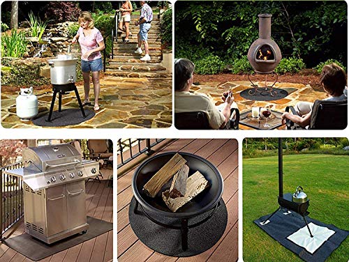 Fasmov 30 X 48 Inches Under Grill Mat, Reusable Outdoor Grill Floor Mat, Under Grill Floor Mats To Protect Deck, Bbq Mat For Under Bbq, Absorbent Oil Pad Protector For Decks And Patios #TOP6