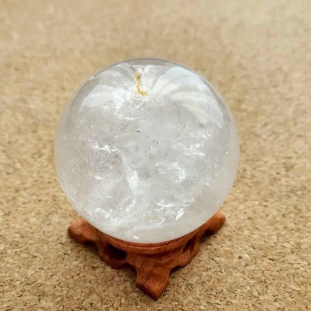 Amazon.co.jp: 天然石 原石 水晶 クォーツ スフィア 台付 丸玉 球体