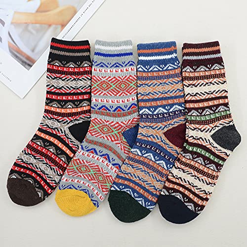 American Trends Men's Warm Wool Socks - Soft Cozy for Fall Winter Sports - Cashmere Athletic Crew Socks2