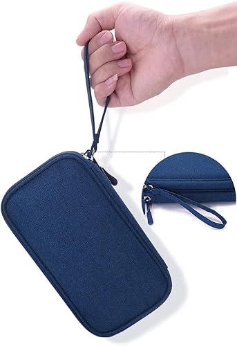 Miniatura 2 de Bolsa organizadora de suministros para diabéticos de doble capa con correa de mano para bolígrafo de insulina, correas de prueba, lancetas,