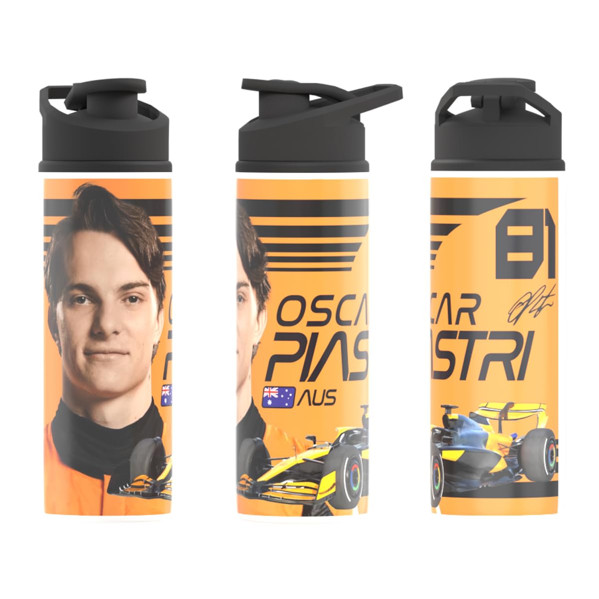 Partisan Piastri F1 Aluminium Water Bottle - 750ml