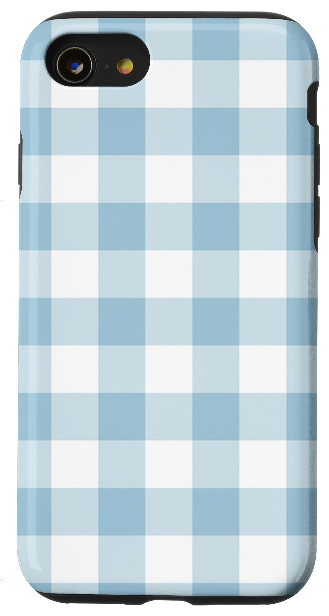 Cyan Blue Gingham Plaid Rustic Pattern AEH586 Case for iPhone SE (2020) / 7 / 8