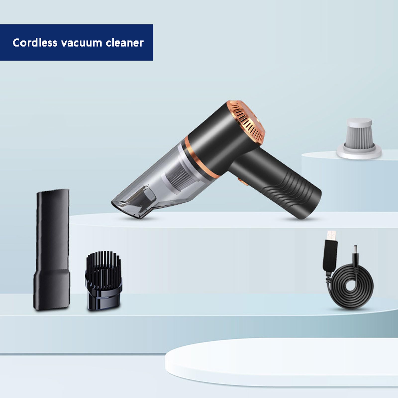 aspiradora para Coche, Aspiradora portátil y Ligera for Coche, Recargable por USB