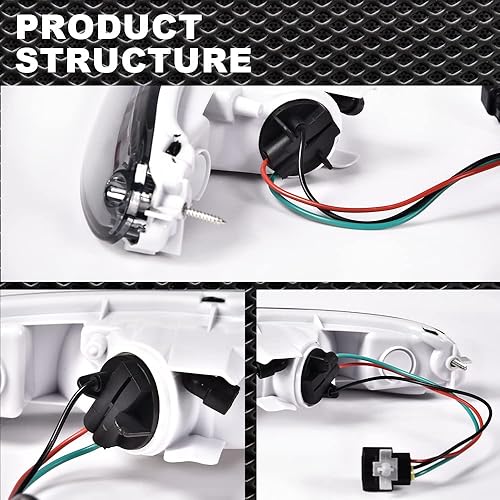 Miniatura 7 de PIT66 Luces intermitentes para parachoques delantero, compatibles con Mazda MX-5 Miata 1990 1991 1992 1993 1994 1995 1996 1997 W/bombillas lente