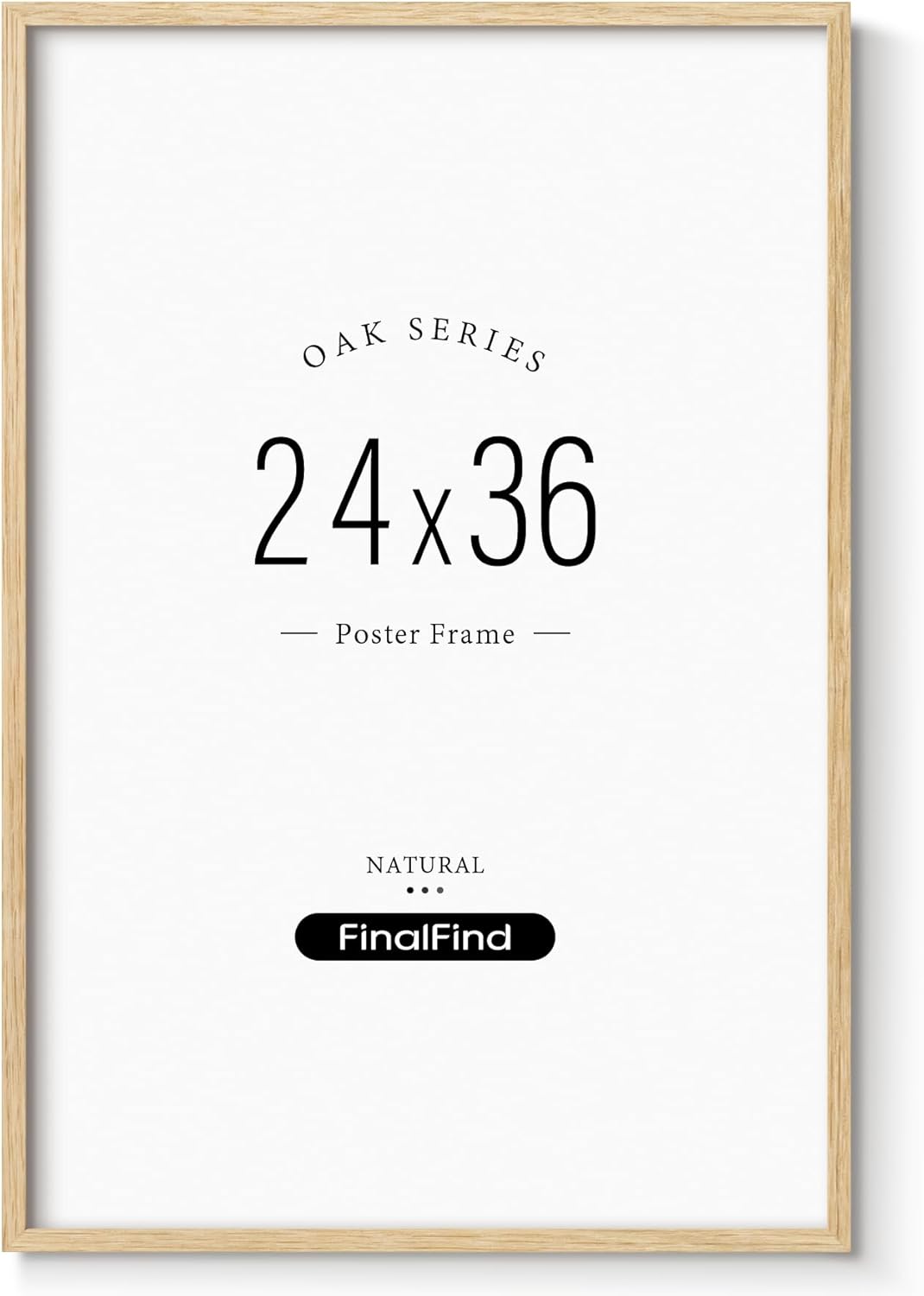 Poster Frame, Natural Solid Oak Lightweight Frame Wood for Wall (look in description for poster image & unknown size)
