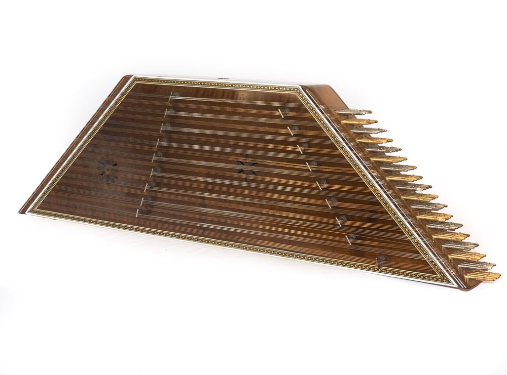 Sadeghi Santur 9 Kharak Bridge Char Khat + Hard case, Wrench, strings & mezrabs Made of walnut wood - Image 6