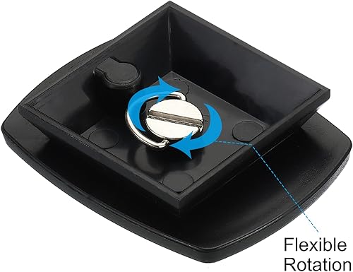 Miniatura 5 de PATIKIL Placa de liberación rápida para trípode, 1.693 in, paquete de 2 piezas de montaje de adaptador de trípode de cámara, placa de montaje de