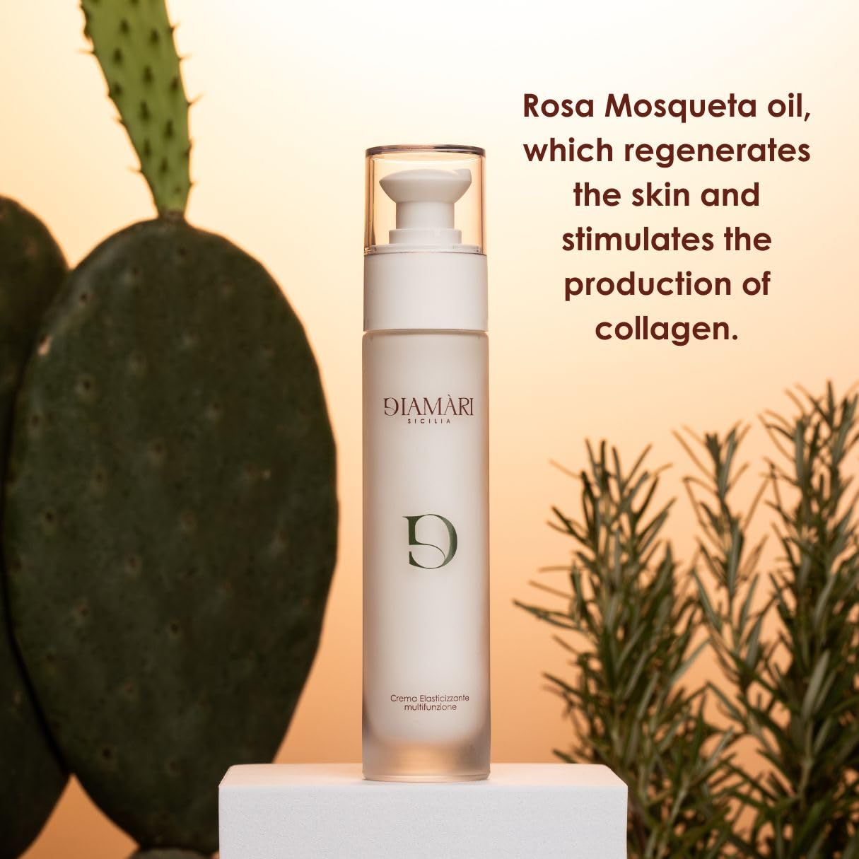 Crème Visage Élastifiante Multifonctionnelle Diamàri – Hydratante, Antioxydante, Nourrissante, avec Mucus d'Escargot Biologique et Huile de Rose Musquée, Testé au Nickel, 50ml