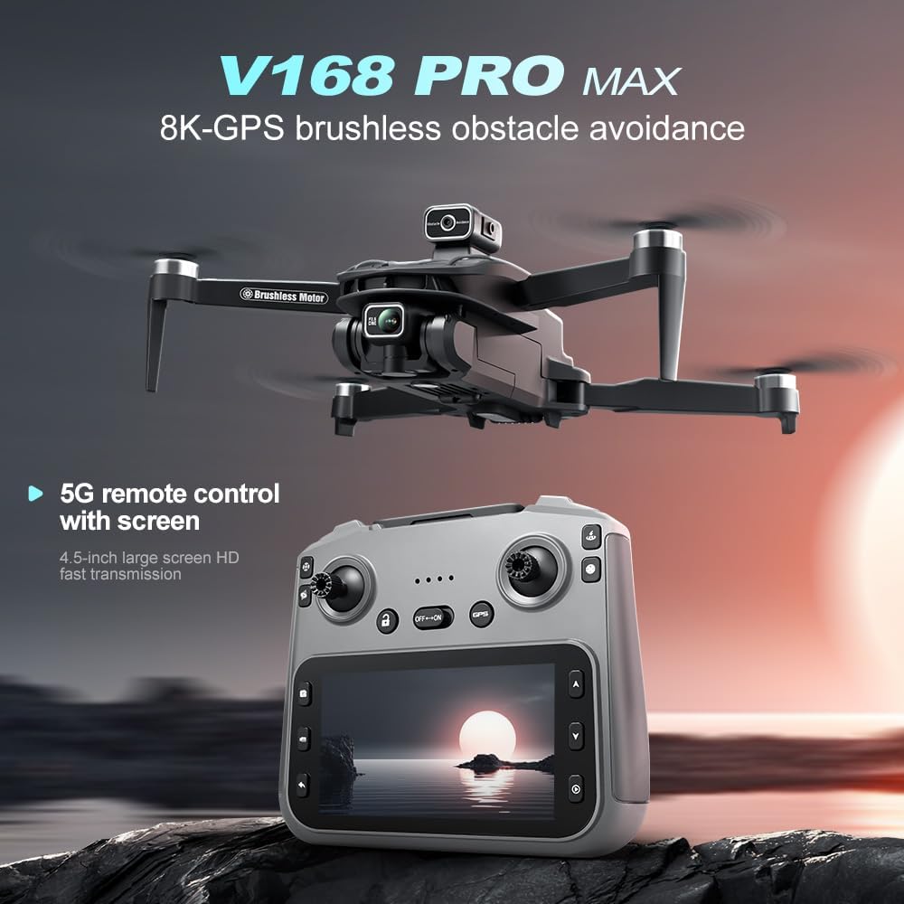 CBDZONE V168 Pro Max Drone and remote control.