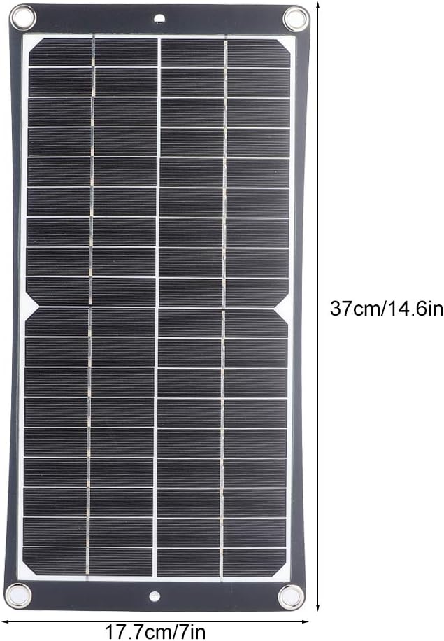20W Portable Solar Panel Charger, 18V Monocrystalline Silicone, IP65 Waterproof, Compact Size - High Conversion Efficiency, Durable Design, Ideal for Outdoor Camping and Travelin