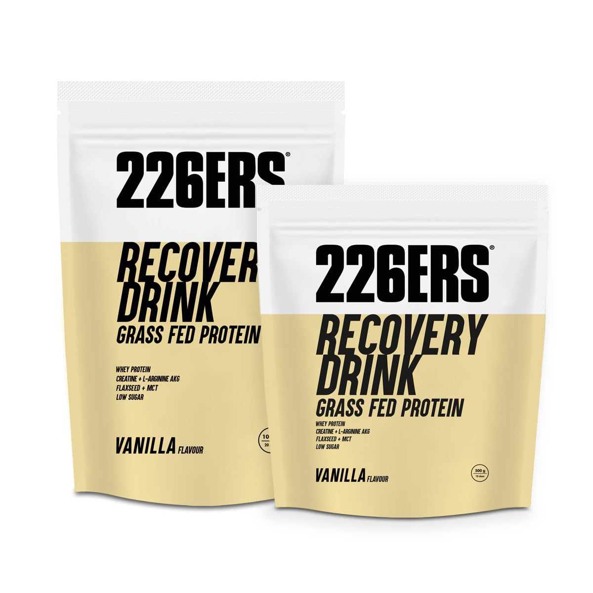 226ERS Recovery Drink | Recuperador Muscular con Proteína Whey, Creatina, Hidratos, Triglicéridos y L-Arginina, Sin Gluten, Vainilla - 1 kg