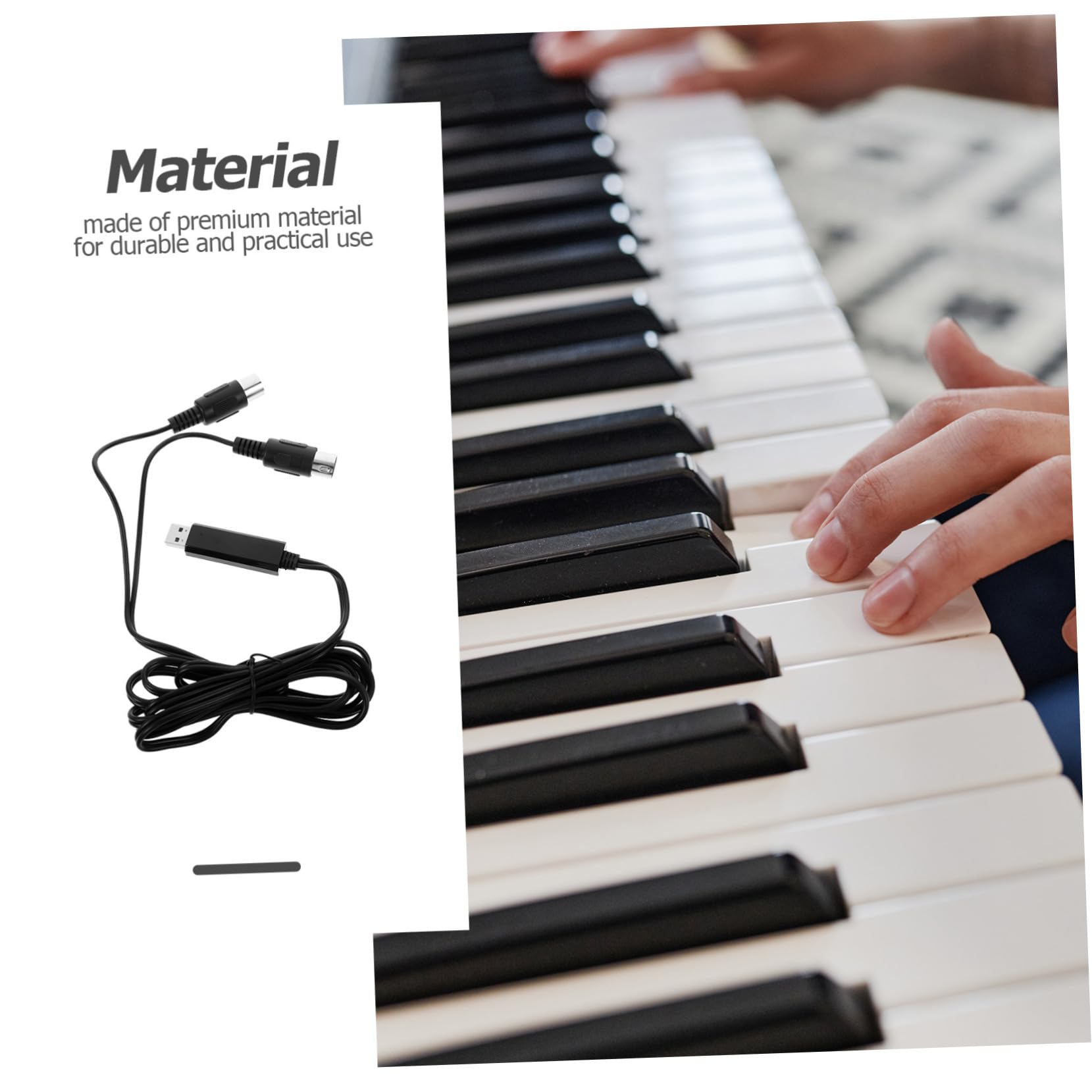 3stücke Piano Keyboard Adapter Kabel Usb In-out Midi Kabel Professionelles Verbindungskabel Für Elektronische Musikinstrumente Kompatibel Mit Macos Installieren