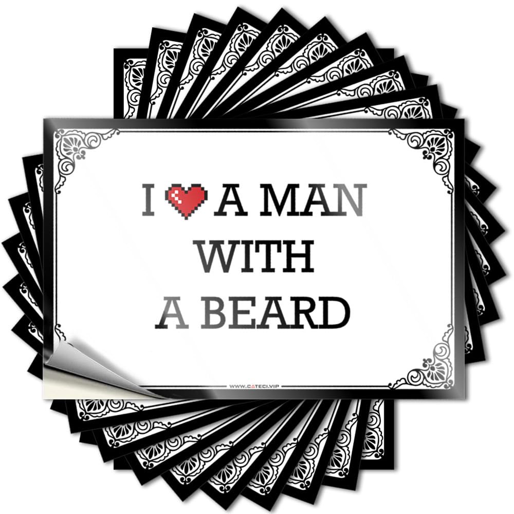 Fzfn Colour Books, Tattoo Tumbler I Love A Man With A Beard | Friends Room Decore(12X18cm)
