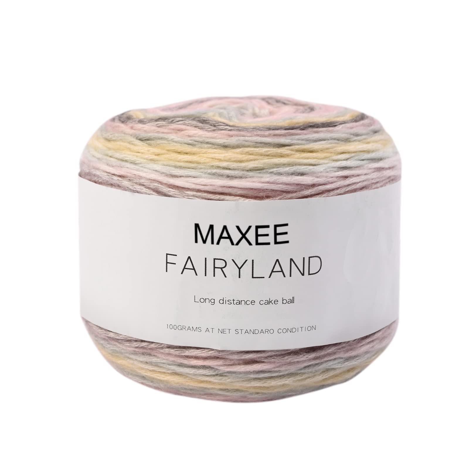 Maxee Farbverlaufsgarn 100g, 250 Mete Cupcakes Bobbel, Mehrfarbiges Gradient Häkelgarn, Handstrick Häkeln Baumwollstrickgarn zum Pullover Hüte