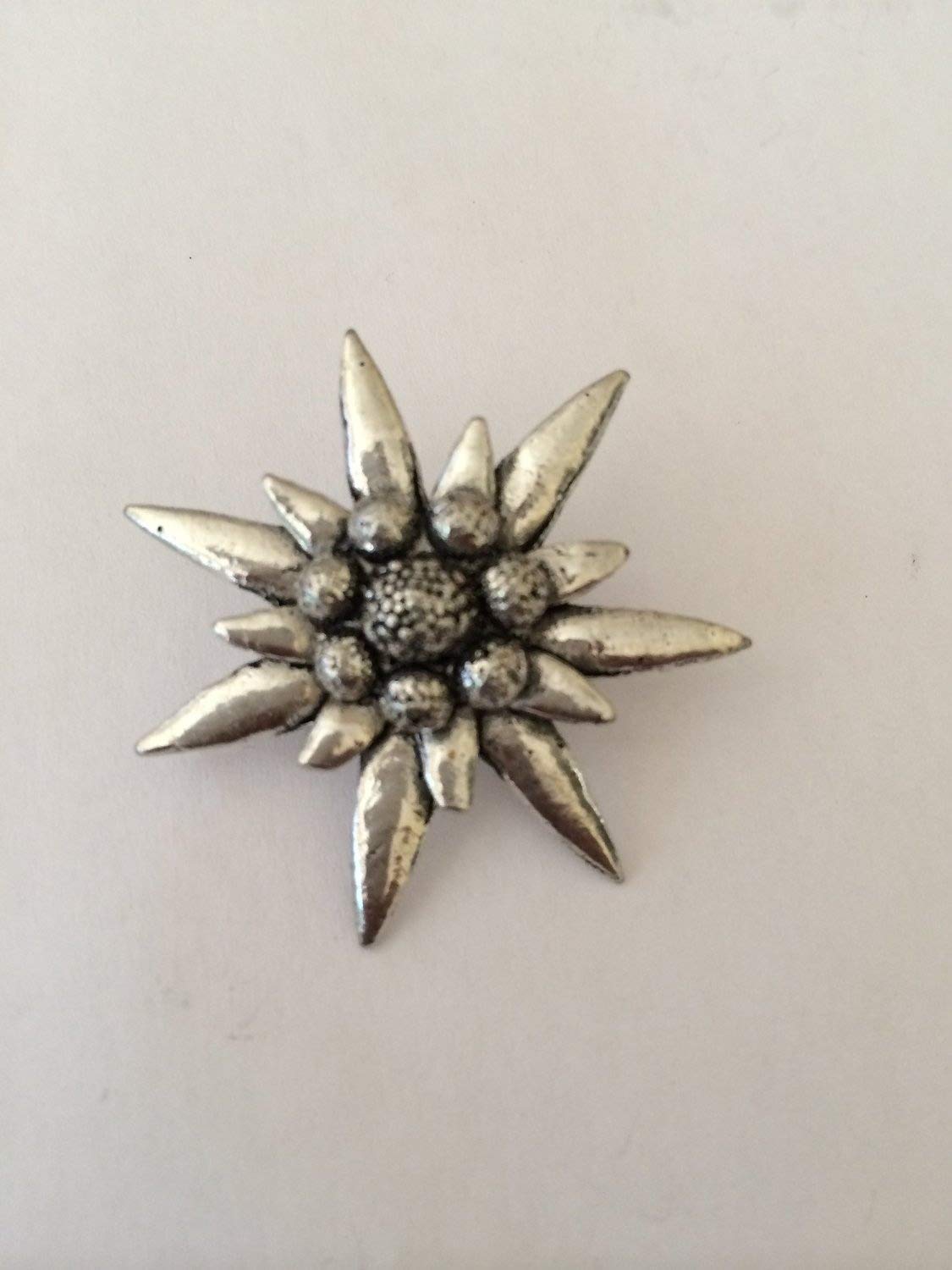 C1 Large Edelweiss pin badge fine english pewter pin badge with a prideindetails gift package