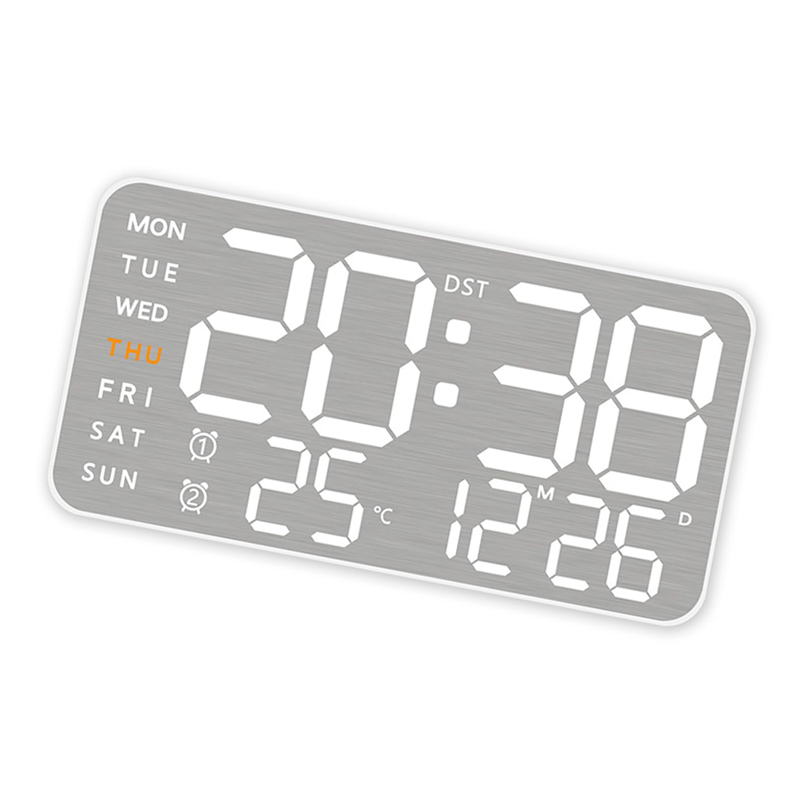 Jazuaiao Brightness Digital Alarm Clock with USB Power Option and Easy to Read Display Adjustable Brightness Clock