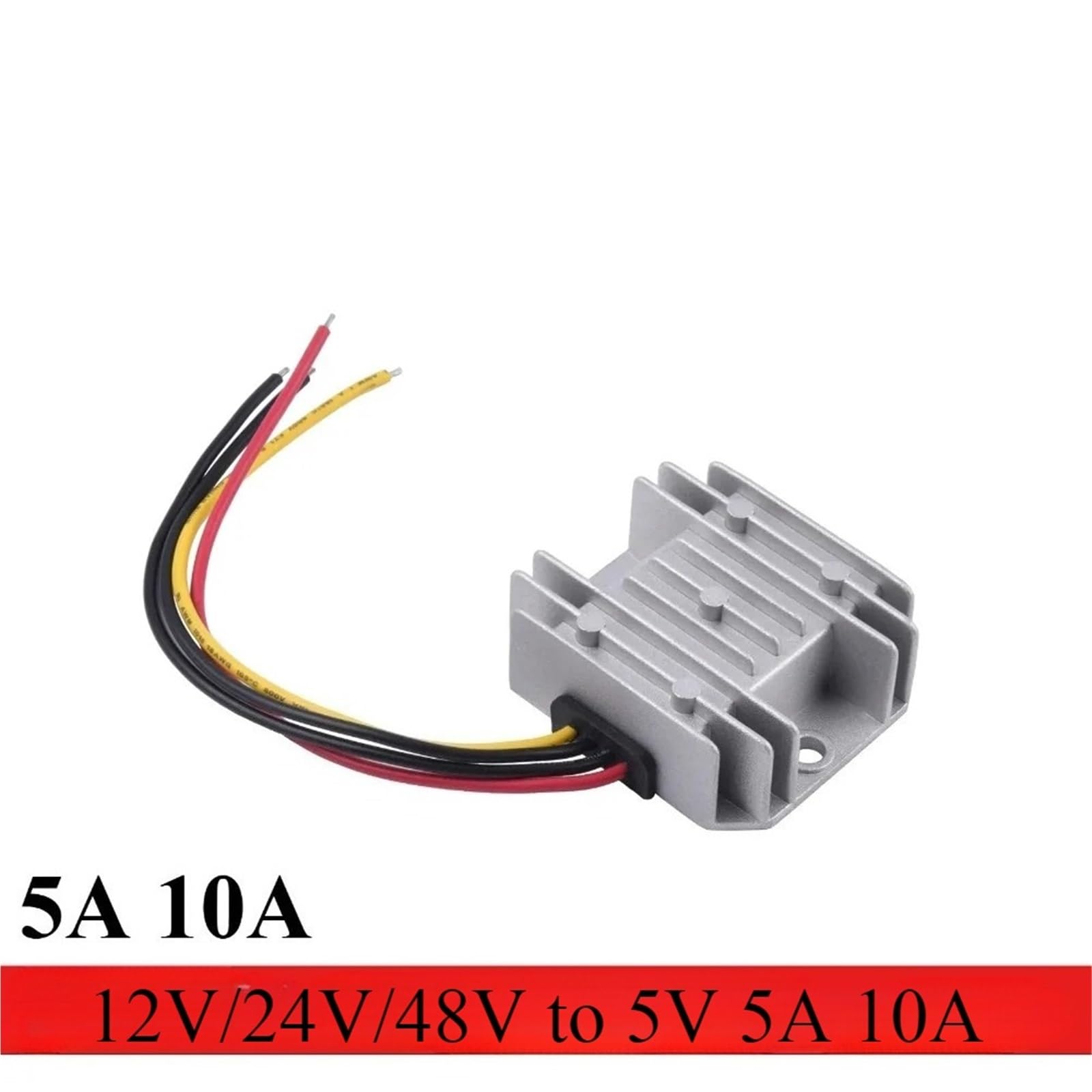 12V/24V/48V to 5V 10A 5A DC DC Step Down Power Converter Stabilizer Voltage Supply Module Regulator for Car Waterproof(5A,12-24V_5V)