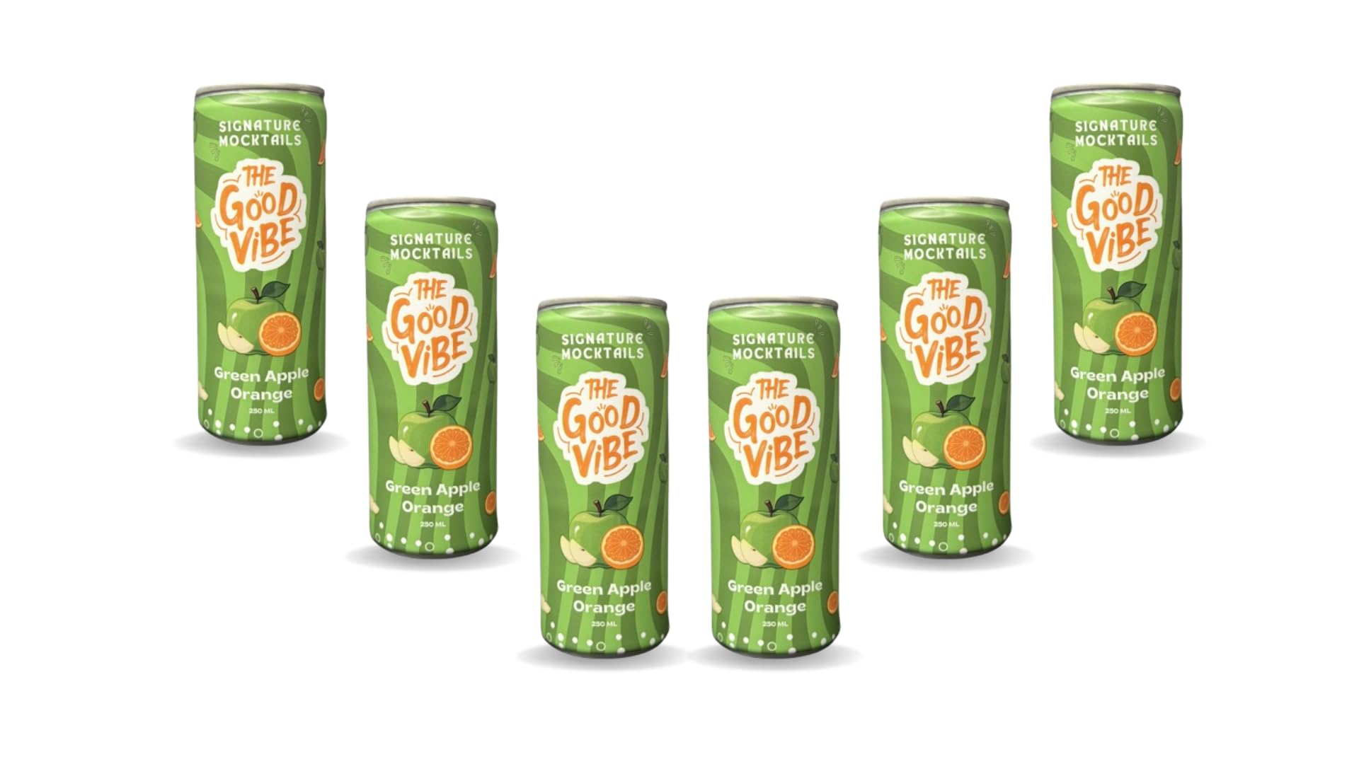 Green Apple Orange Signature Mocktail | 250 ML | Pack Of 6