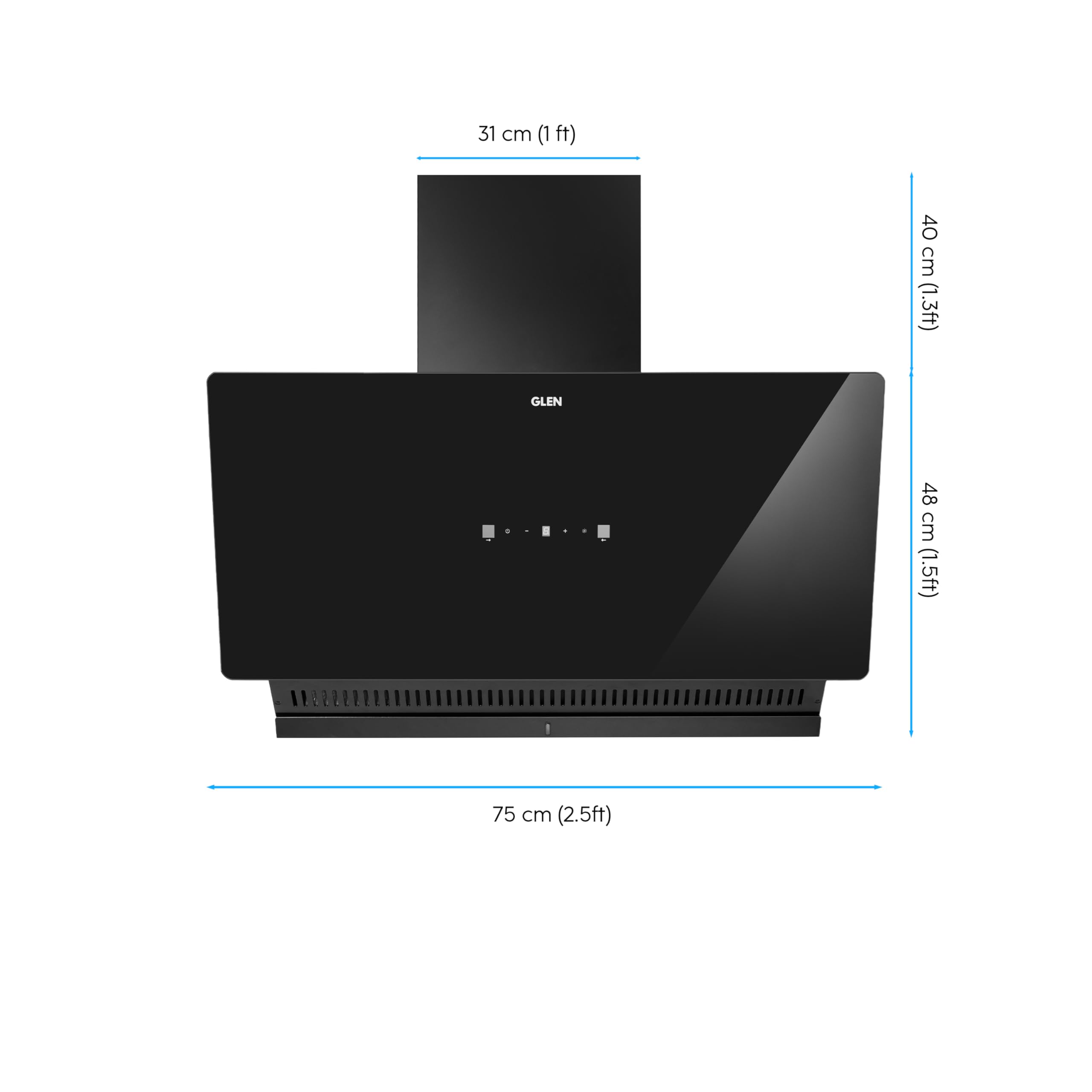Glen 75cm Kitchen Chimney - Powerful & Easy Clean -4