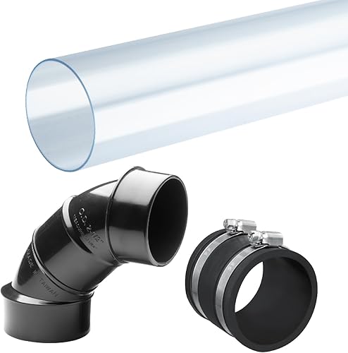 Miniatura 9 de POWERTEC 70344 2-1/2" OD 90 grados Codo - ABS plástico colector de polvo conector (negro)