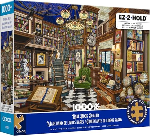 Ceaco - Puzzle Rare Book Dealer de 1000 Piezas Grandes para Adultos | Hecho en USA, Cartón Reciclado, Tamaño Terminado 26.6 x 19 in, Incluye Póster, Regalo, Enmarcable miniatura 1