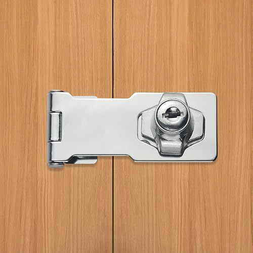 Miniatura 5 de 2 cerraduras de cerrojo con llave de 3 pulgadas para puerta, pestillos de bloqueo con tornillos, cerrojo de bloqueo para cajón de gabinete (con