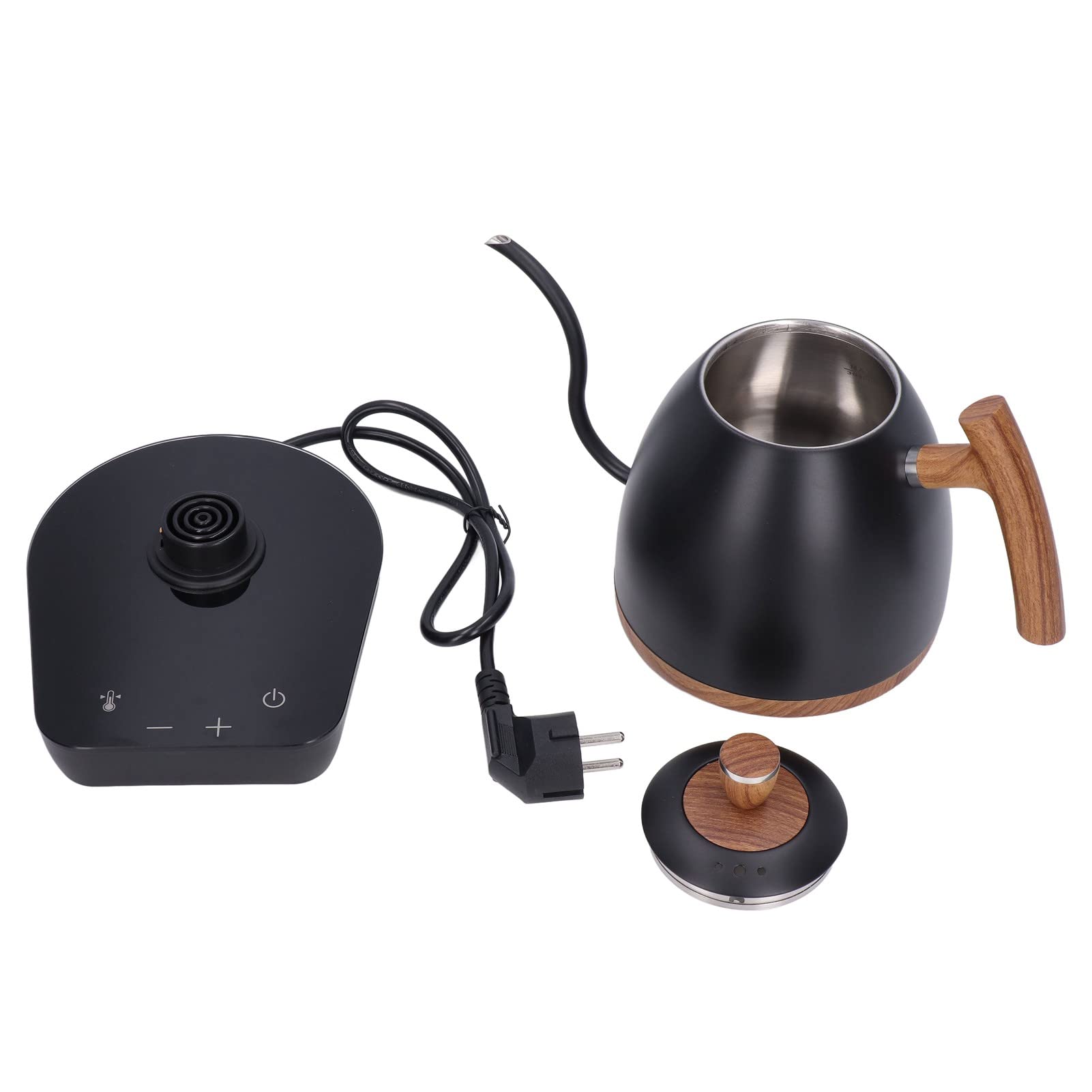 Hervidor Eléctrico para Café, Calentador de Agua Caliente 800 Ml de Acero Inoxidable, for Hogar y Oficina (BLACK)