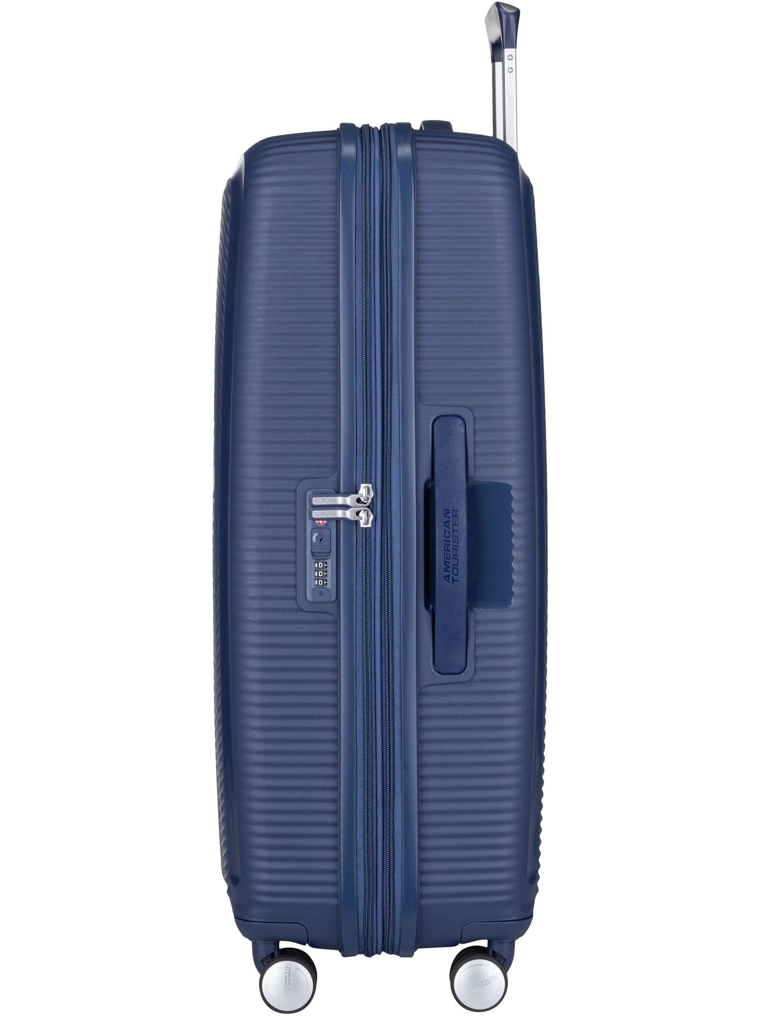 American Tourister Soundbox - Trolley L Espandibile Valigia, 77 cm, 97/110 L, Blu (Midnight Navy)