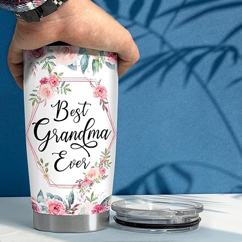 Vista 99 de SANDJEST Vaso térmico de 20 onzas con aislamiento térmico de acero inoxidable para mujer, regalo para cumpleaños, Navidad hermana