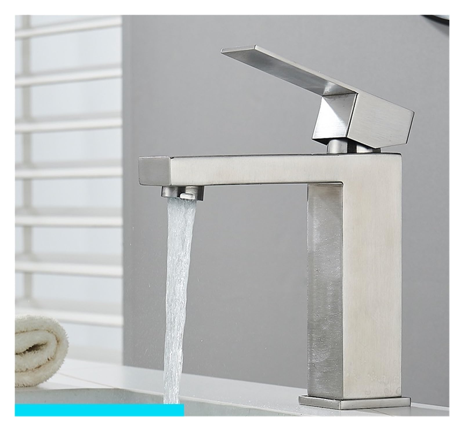 Lavabo de salle de bains gris en inox brossé pour transformer votre intérieur