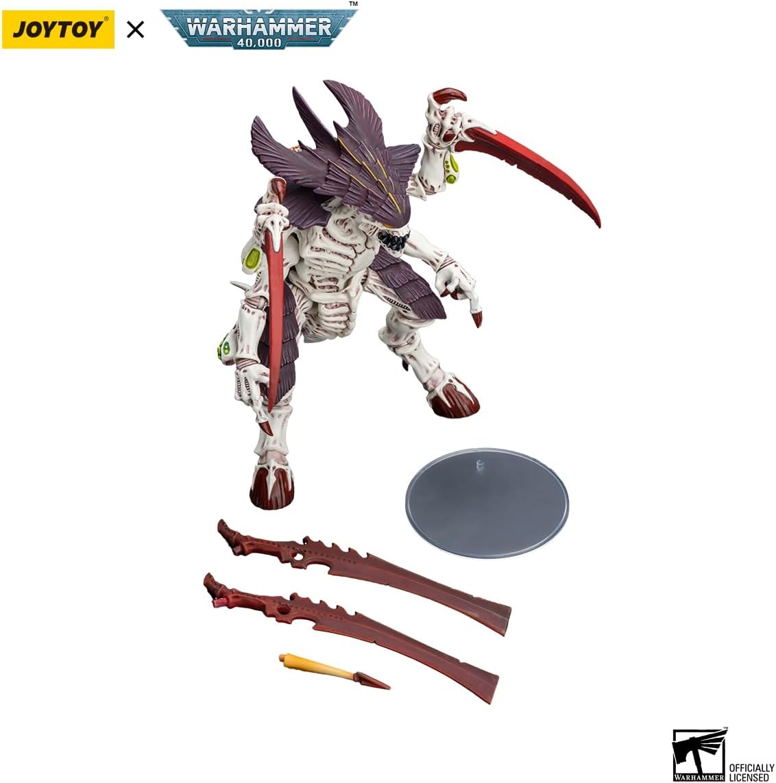 JoyToy Warhammer 40K Tyranids Hive Fleet Leviathan Tyranid Warrior with Boneswords 1:18 Scale Mecha Joy Toy Collection Model 5.7 inch
