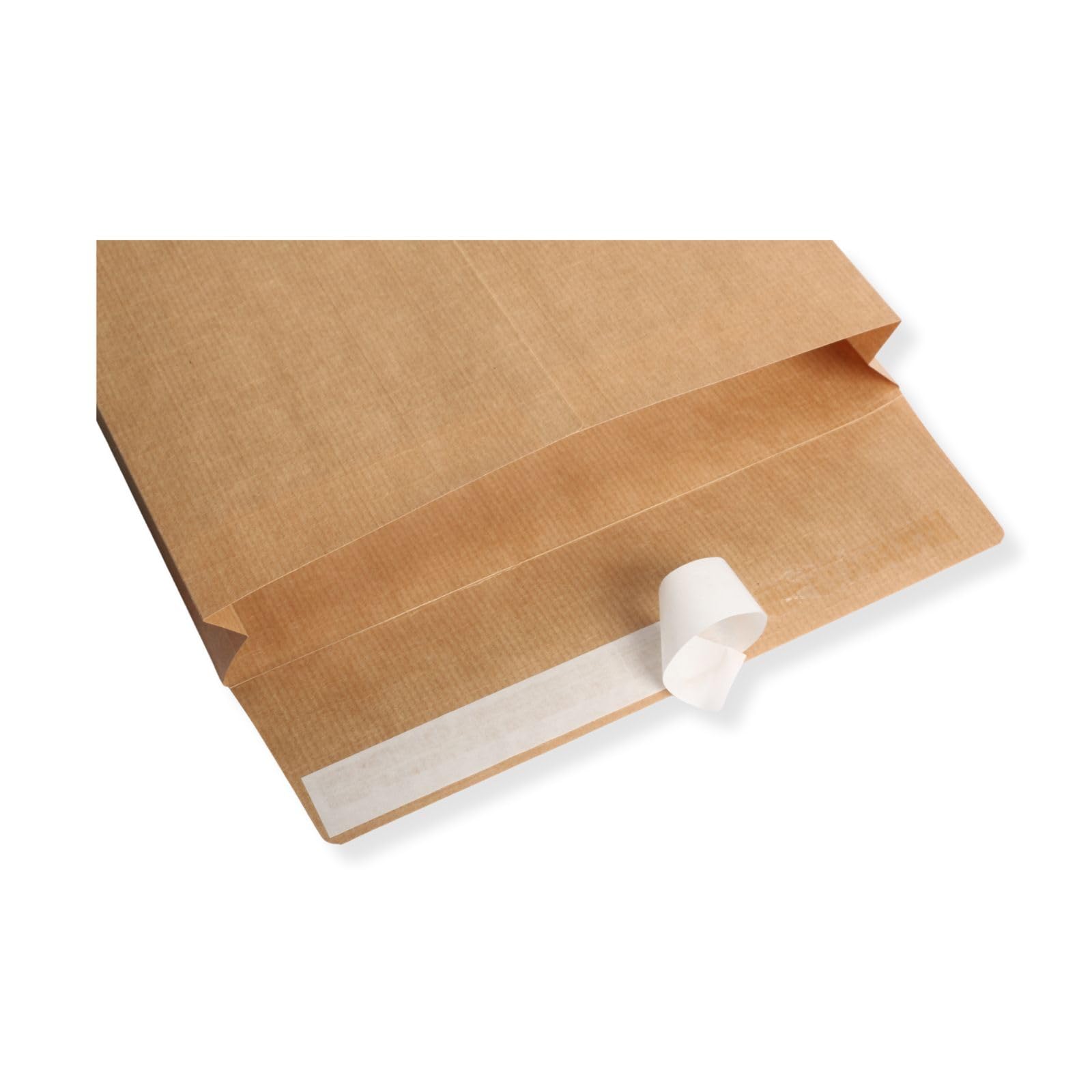200 St. B4 Faltenversandtaschen Fadenverstärkt braun Stehboden und 40 mm Falte 130 gr. Kuvert 250x353x40 mm Haftklebend Briefumschläge HK Briefhüllen