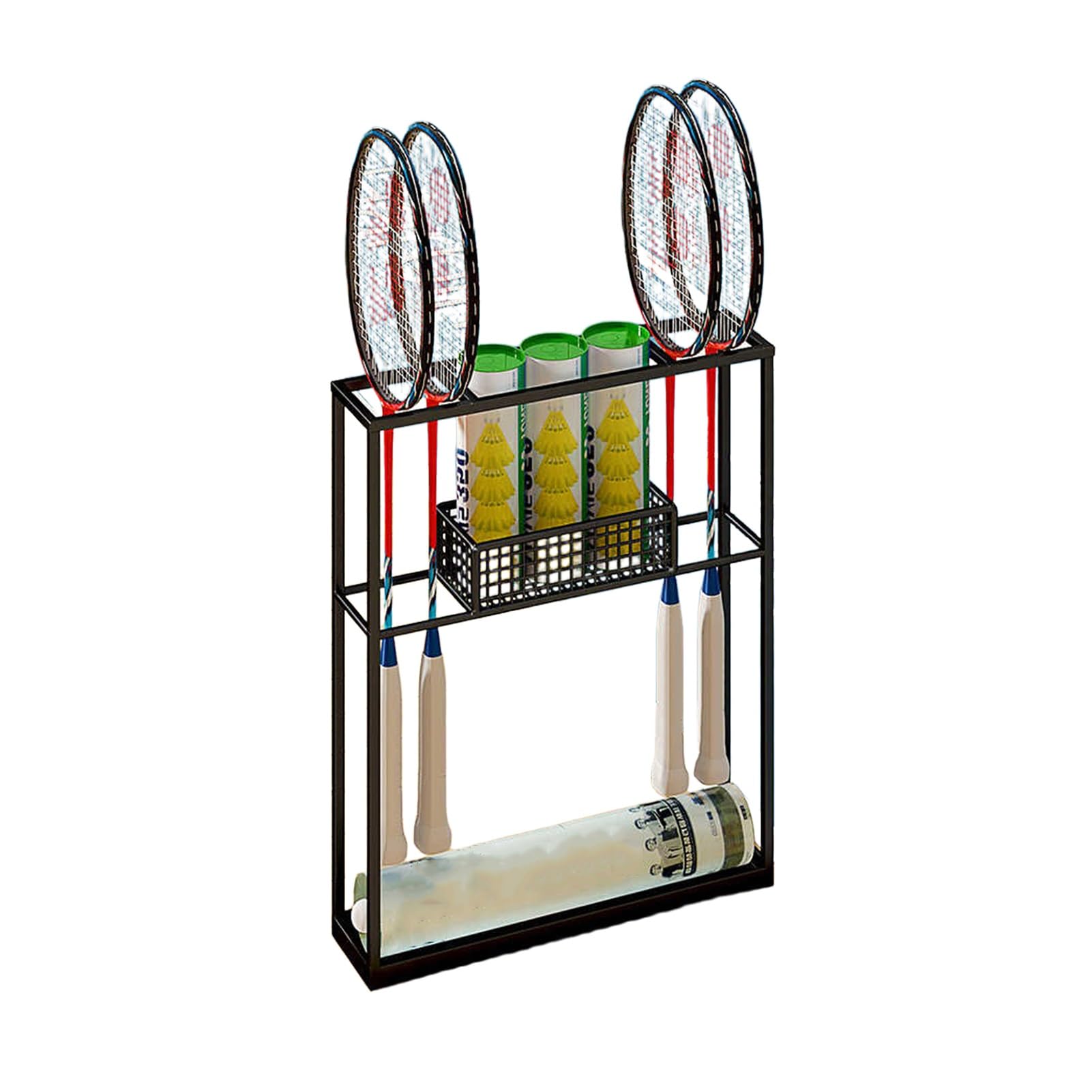 Espositore For Racchette Da Tennis,espositore For Racchette Badminton In Ferro,cestino Portaoggetti For Attrezzature Sportive Pavimento,for La Scuola A Casa