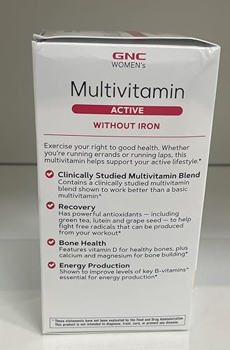 Miniatura 3 de GNC Multivitamínico activo sin hierro, apoya un estilo de vida activo, fórmula de más de 30 nutrientes, promueve la salud ósea y articular, ayuda a