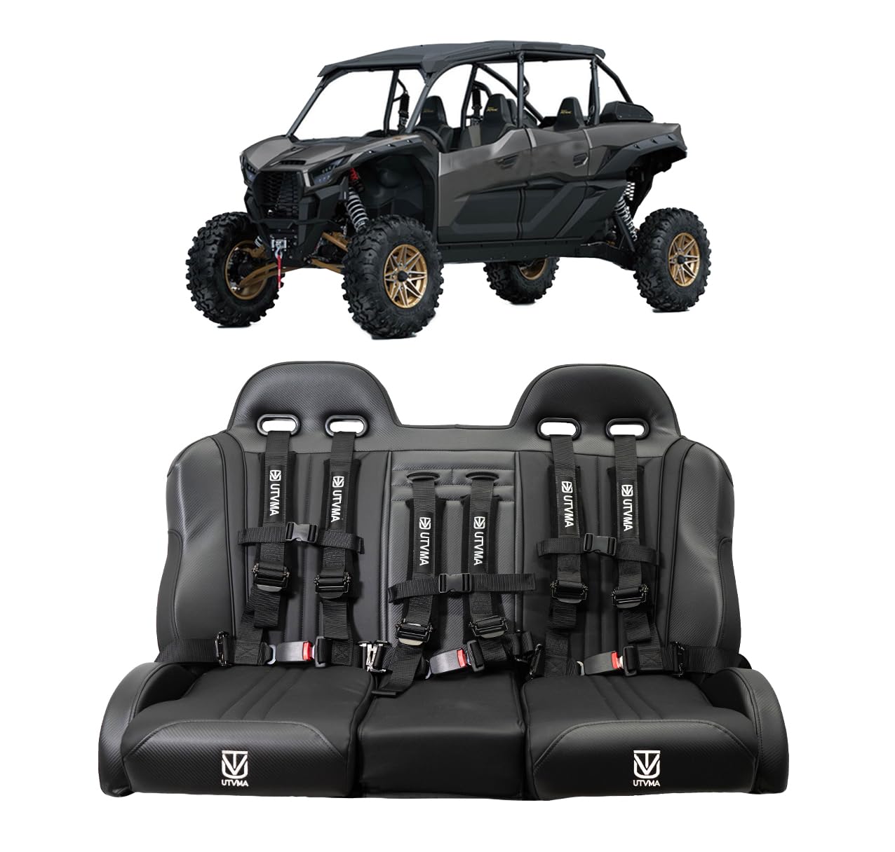 Amazon.com: UTVMA Rear Bench Seat Compatible with Kawasaki KRX