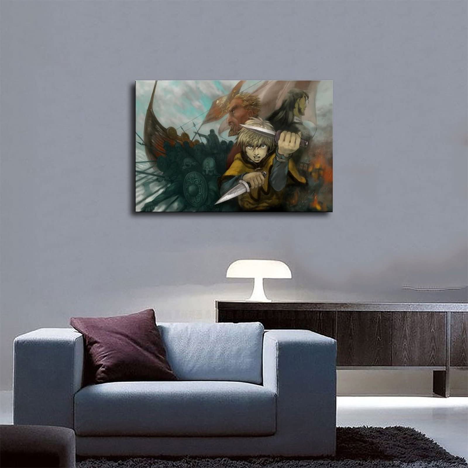 Poster Vinland Vintage Sur Toile 30x45 Cm - Décoration Murale Saga Nordique Pour Salon Et Chambre - 10