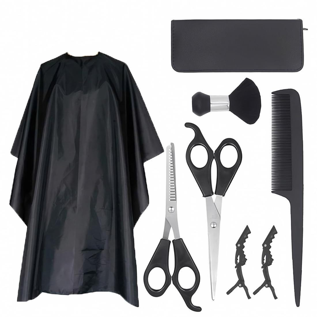 SSRDFU 8 Pcs Tijeras para el Cabello Juego de Tijeras de peluquería Tijeras de Corte de Pelo Profesionales de 6,7 Pulgadas Capa de peluquería Afilada de Primera Calidad Salón en casa Mujeres Hombres